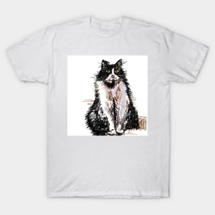 Tuxedo Cat Cute Drawing T-Shirt